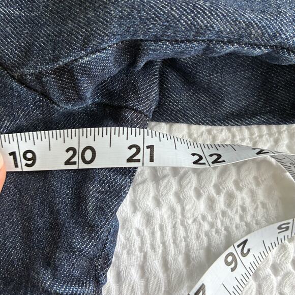 VTG Y2K Louie Denim Blazer Women 14 Dark Wash‎ Jacket Feminine Preppy - Picture 14 of 16